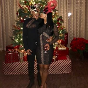 jaylynn mesh patchwork dress